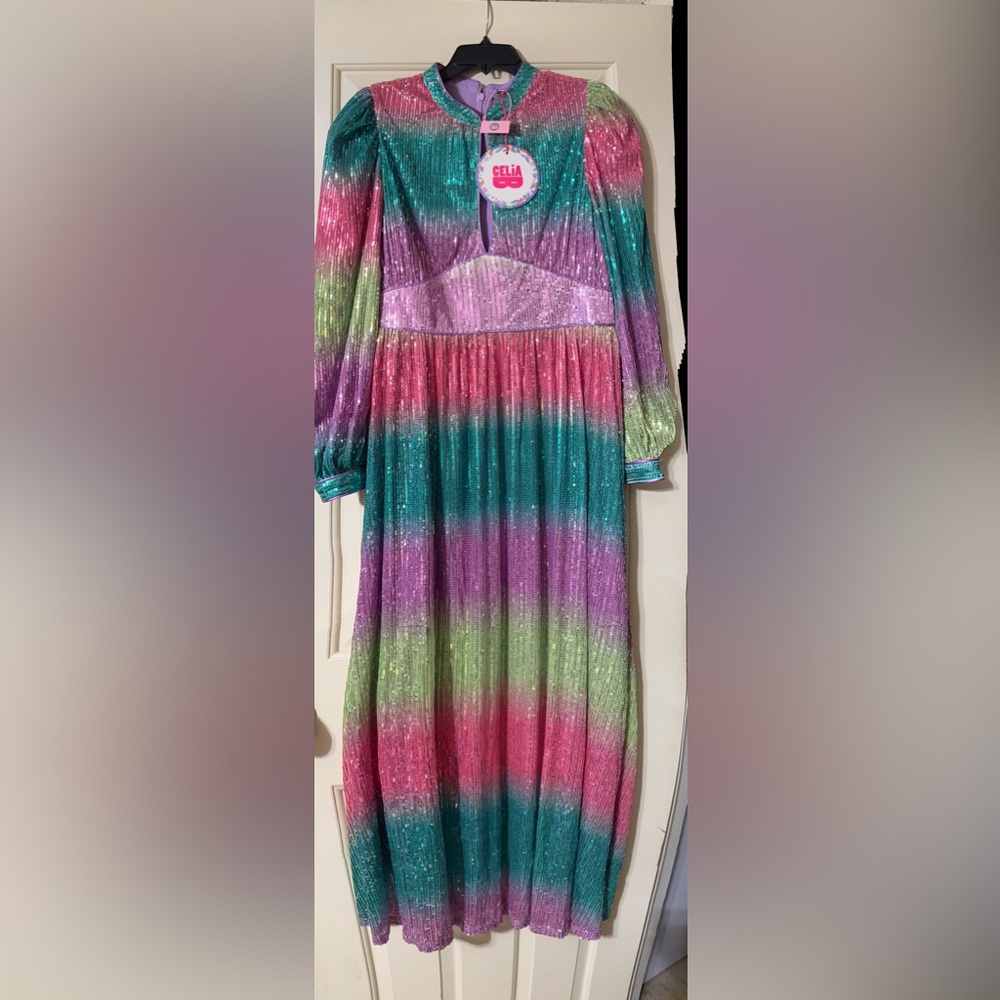 Colorful Striped Long Dress